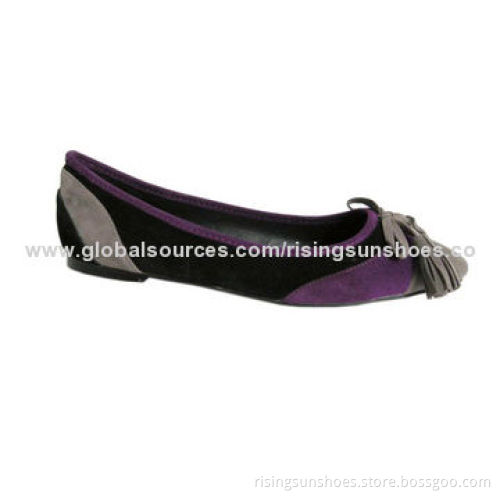 Women's Flat Casual Shoes, Pointed Toe with Handmade Flower Ornament, OEM Orders Welcomed